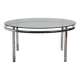 Chrome and glass coffee table