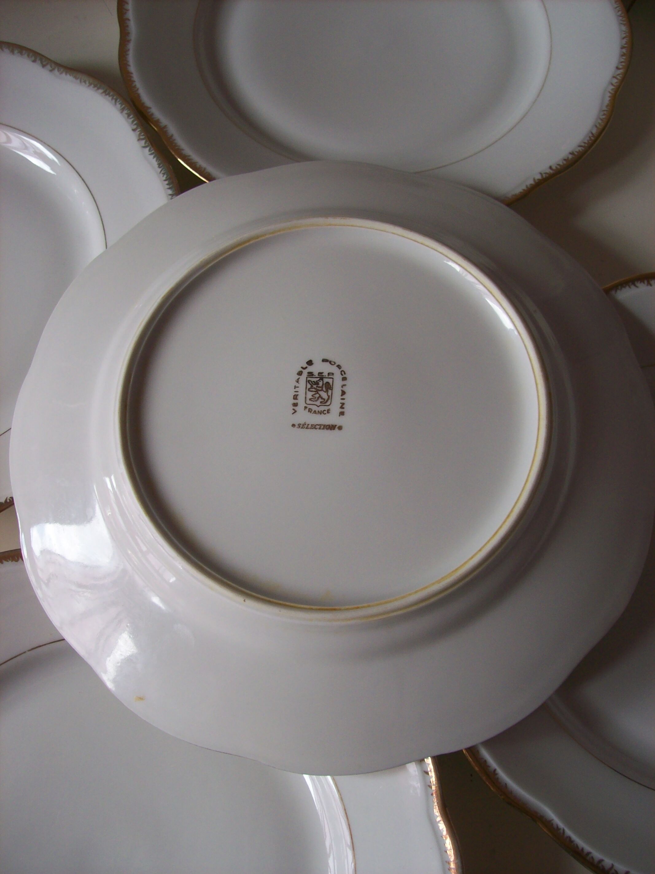 White porcelain plates