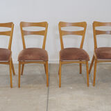 Chaises de salle à manger Mid century by Tatra nabytok, Set de 4
