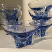 Blue glass cups