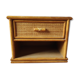 Rattan bedside table