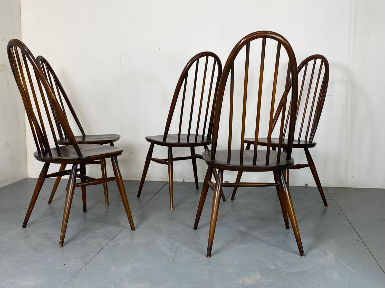 Vintage Scandinavian Style Dining Chairs by Lucian Ercolani for Ercol, Set of 5, 1960s