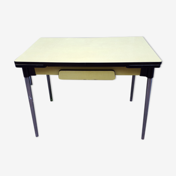 Yellow formica table, 1960/70s