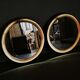 Pair of Italian Space Age Illuminated Round Mirrors, 1970s