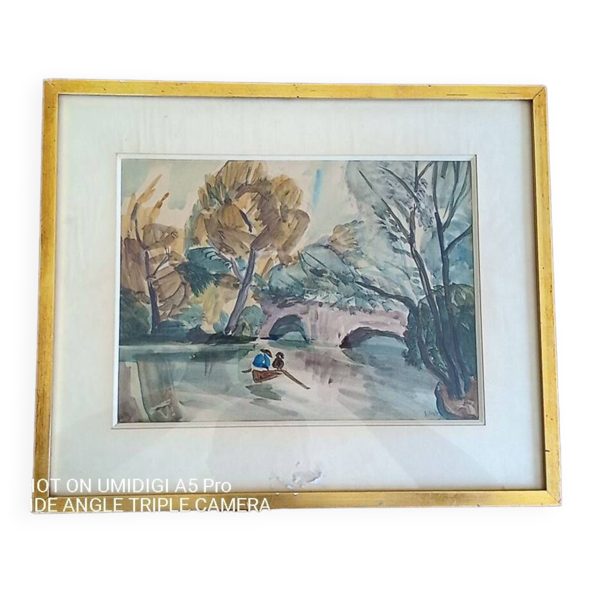Jacques laplace (1890-1955) watercolor - 21 x 29 cm - signed and dated 1921