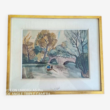 Jacques laplace (1890-1955) aquarelle - 21 x 29 cm - signée et daté 1921