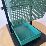 Vintage Green and black Metal Umbrella Stand, Rockabilly Style, 1950s