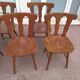 Lot 7 chaises de bistrot bois, année 70/80/90