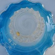 Coupe en verre soufflé filigrané Murano