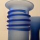 Trio of vintage glass paste vases from the 70s