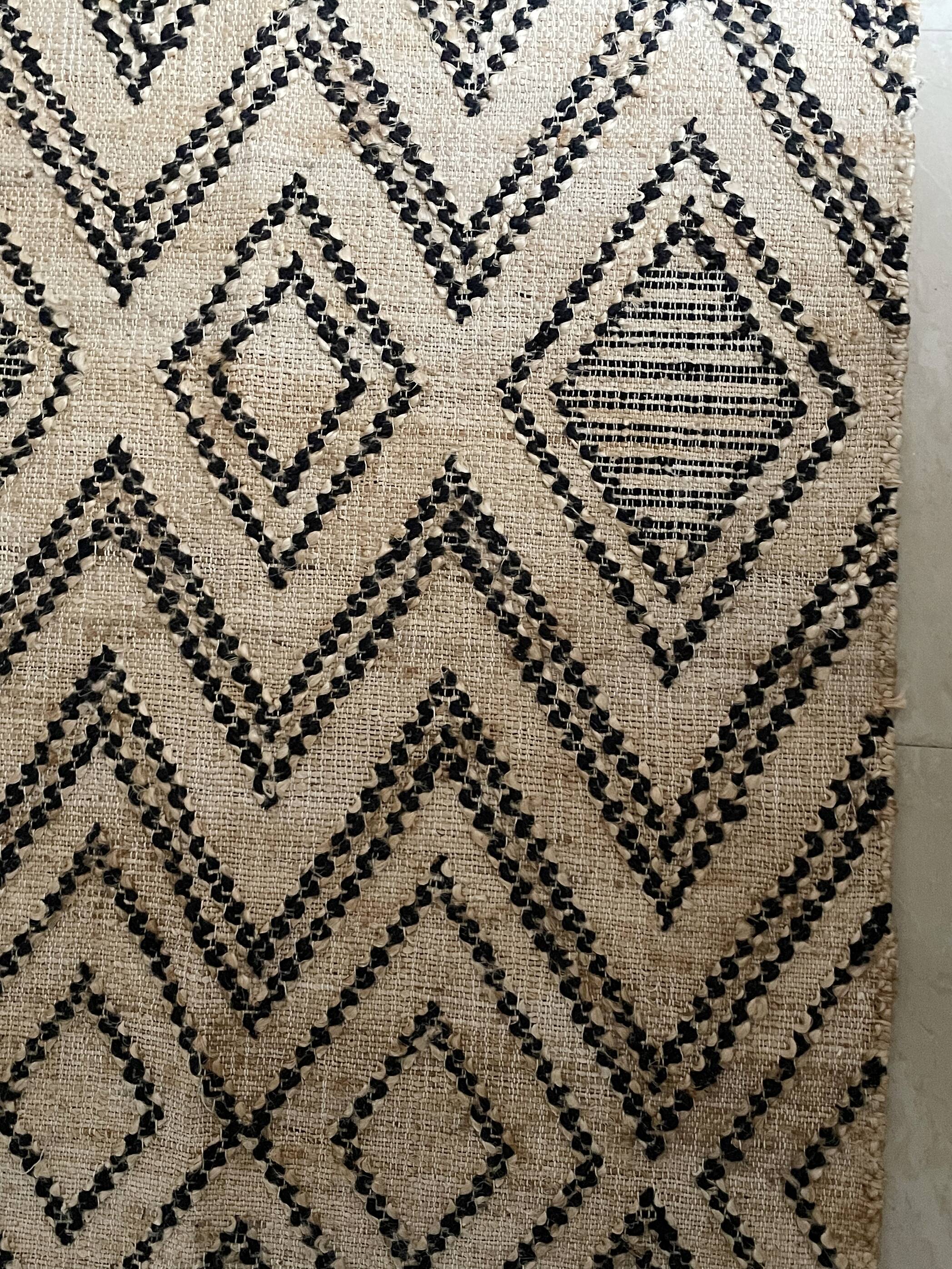 Tapis kilim, chanvre et coton tissé à la main