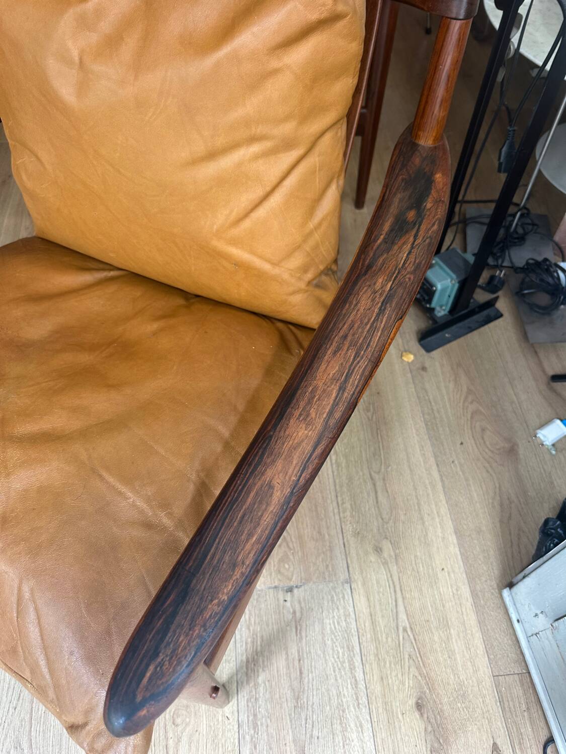 Pair of PJ 56 Grete Jalk armchairs in Rio rosewood, 60s