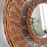 Rattan mirror