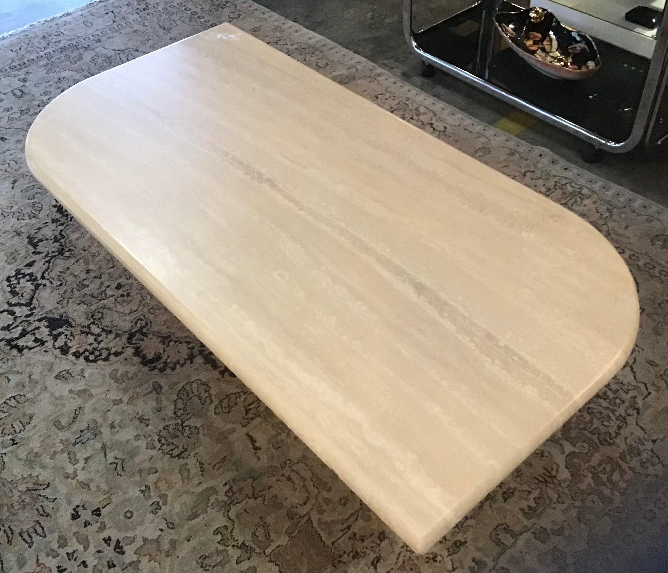 Travertine lounge table