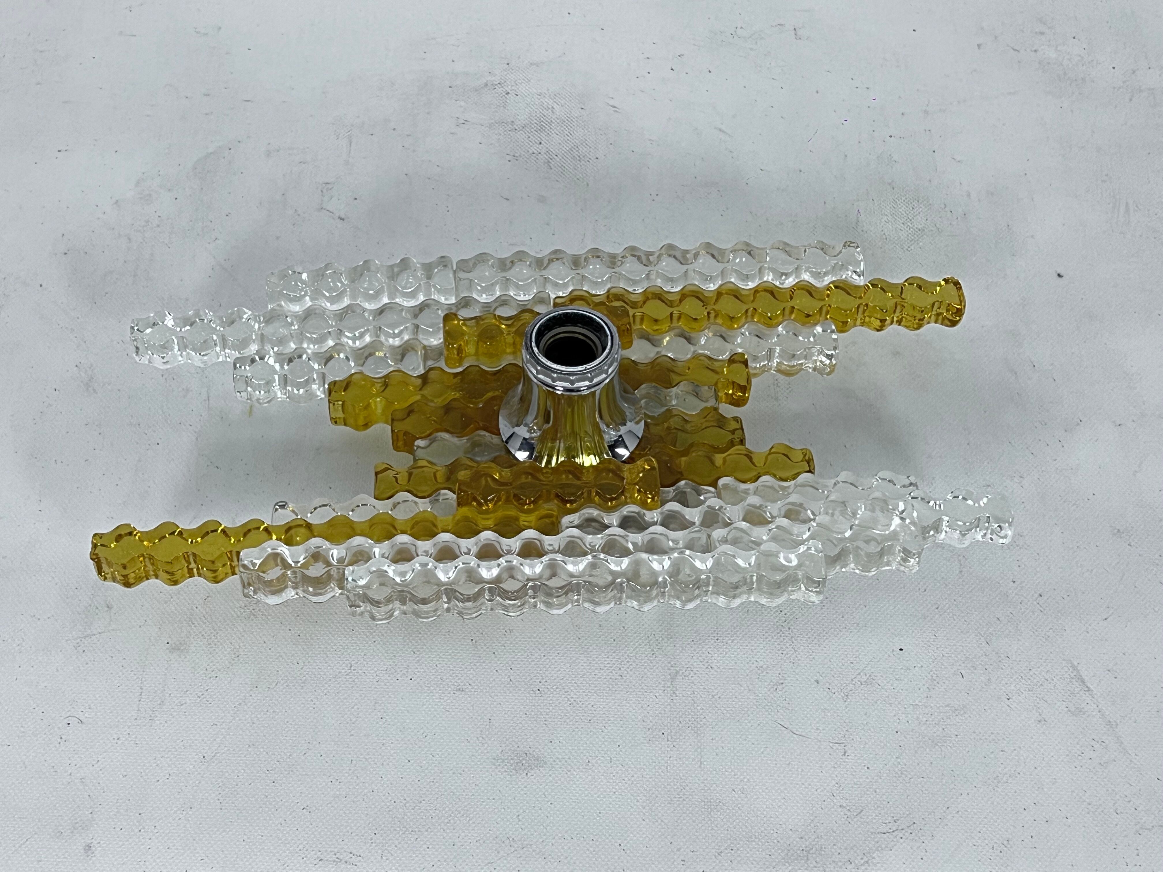 Wall lamp in Murano glass Italy Poliarte 1970s