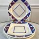 Set of 4 flat plates Lunéville model Hossegor