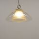 Mid-century glass and chrome hanging lamp, 1970s