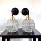Pair of chiseled glass wall sconces