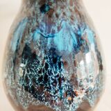 Blue ceramic vintage pitcher