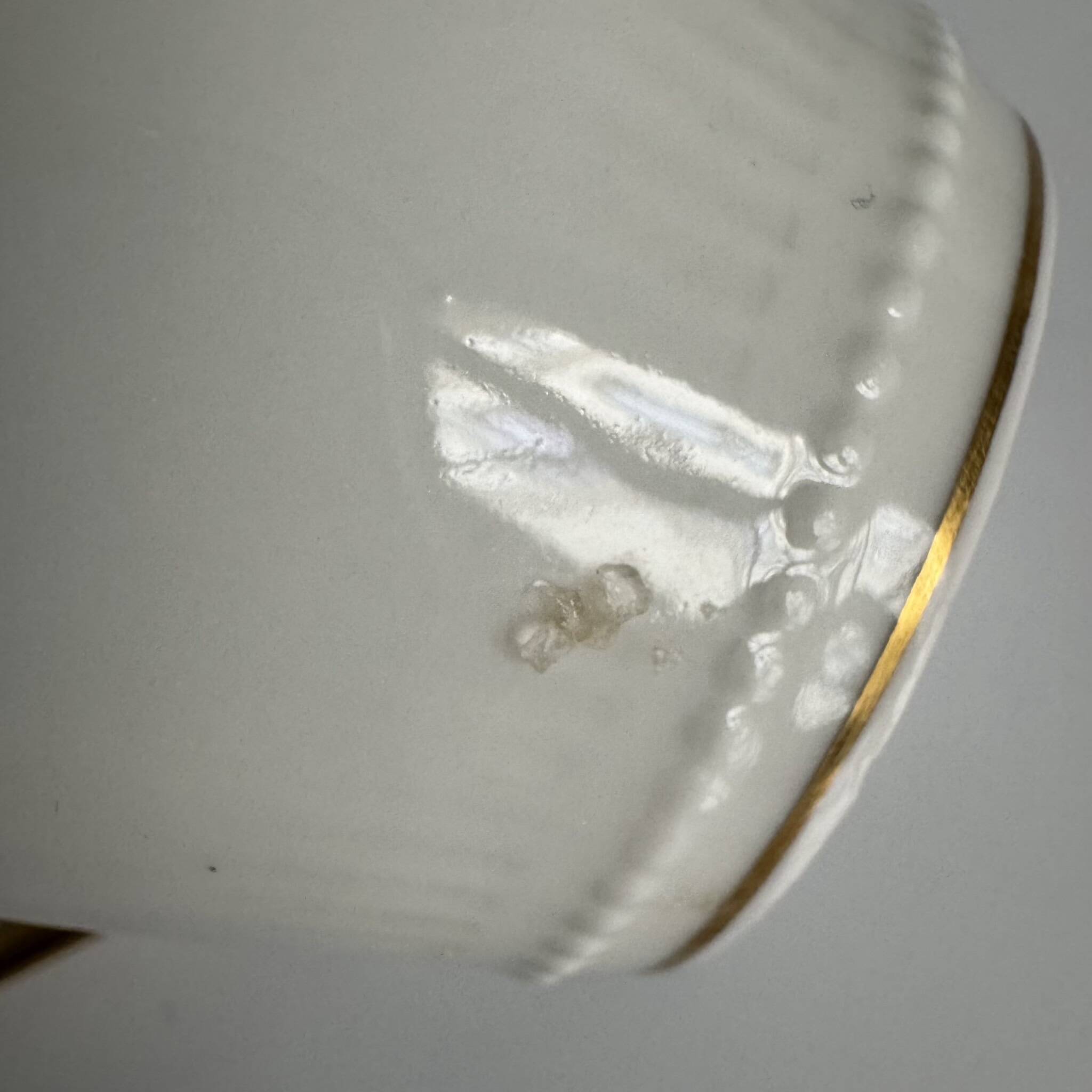 Limoges Porcelain Cup and Saucer | Golden Eagle Handle