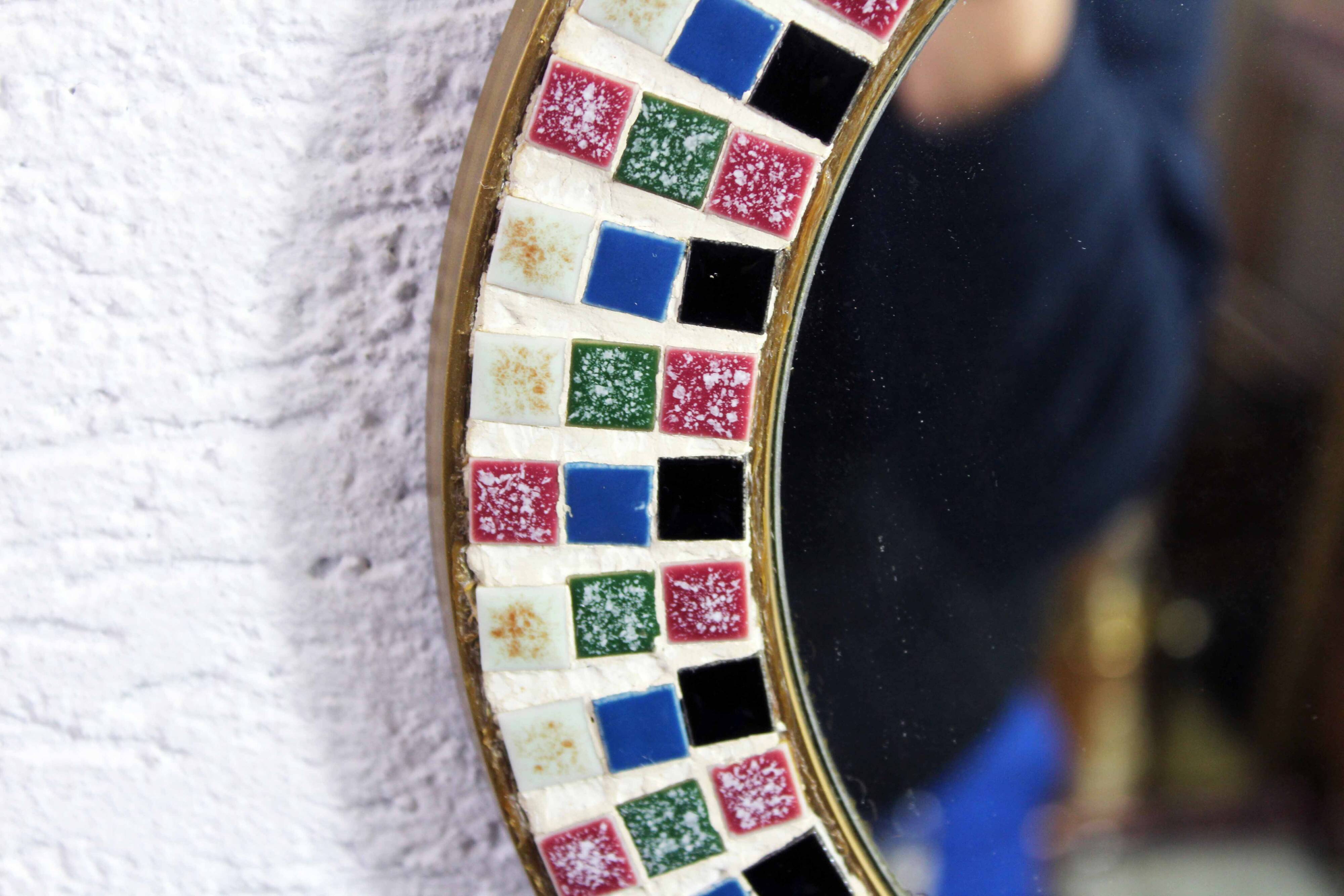 Vintage earthenware mirror 1970