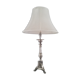 Silver metal lamp, old nineteenth electrified candle refurbished.