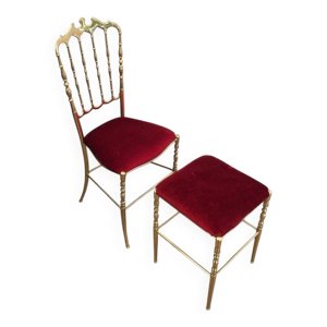 Chaise et tabouret Chiavari - vers 1940