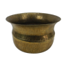 Cache pot laiton doré martelé old brass flowers pot