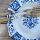 6 Terre de Fer Gien Ibis plates