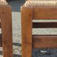 Ensemble de 4 chaises bois paille brutaliste