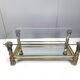 Vintage brass flower coffee table, 1970s