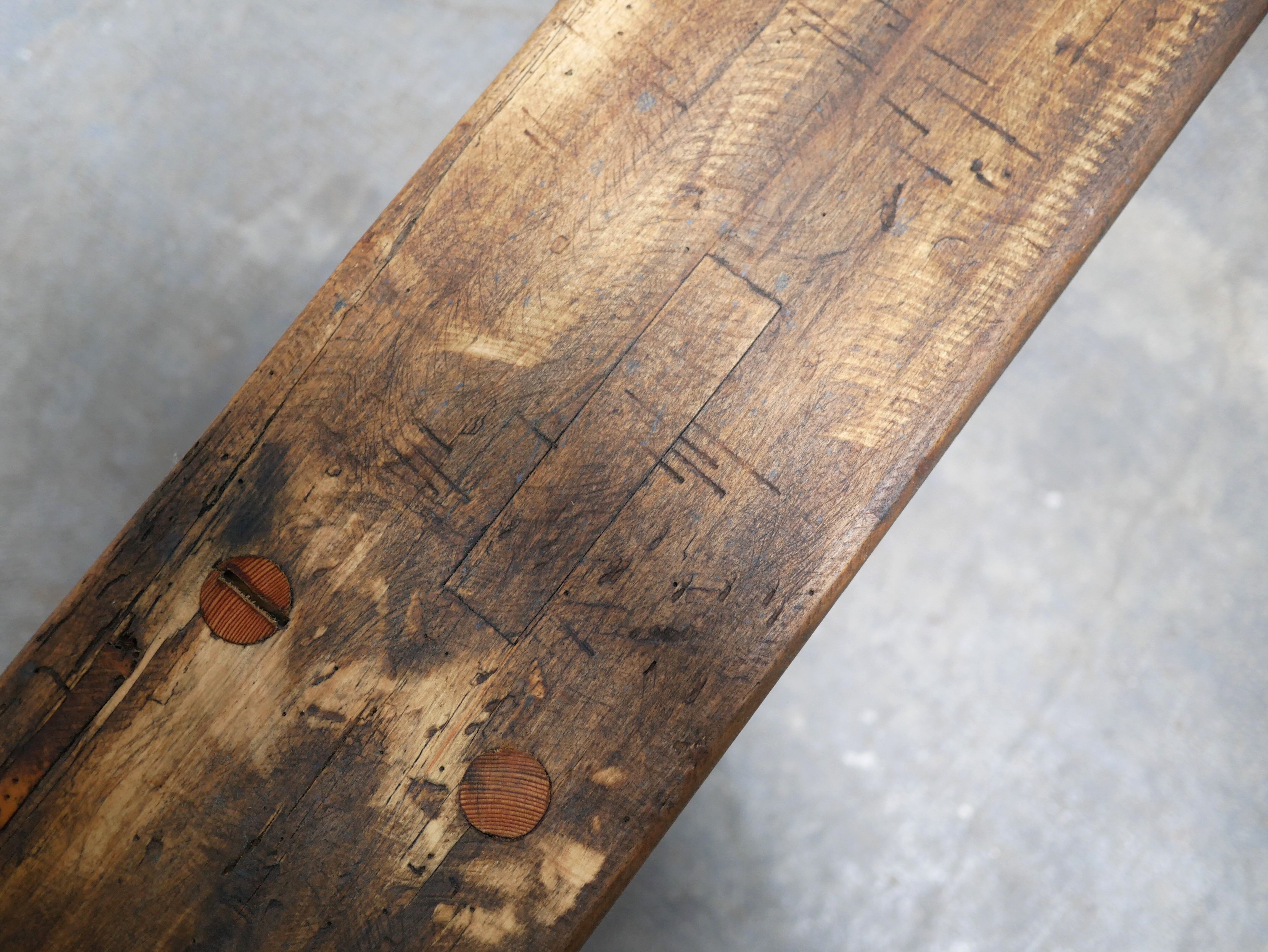 Banc artisanal en bois