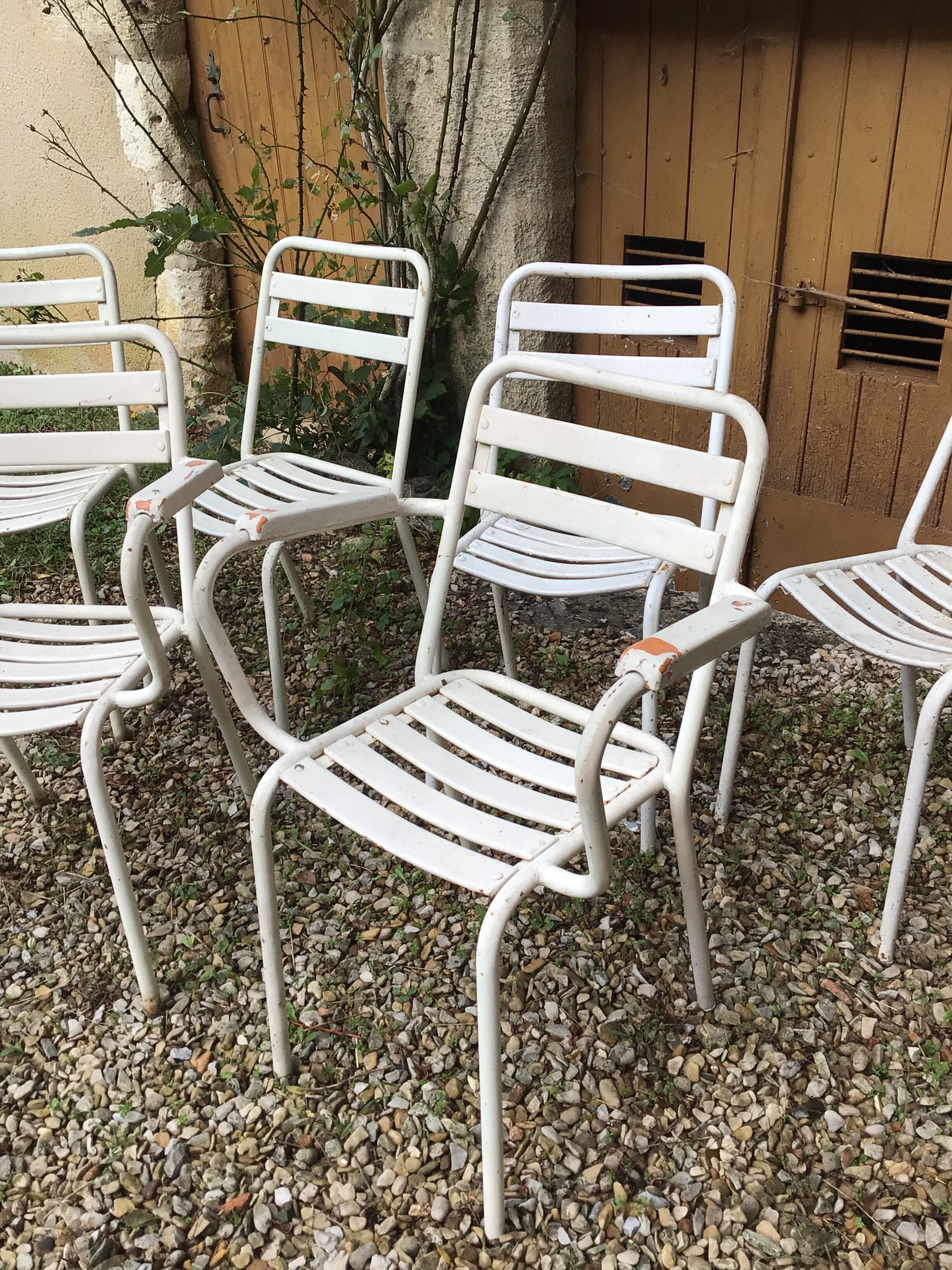 Ensemble de chaises et fauteuils de jardin Tolix 1950