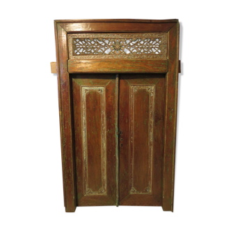 Antique pair of patinated teak doors, 1900