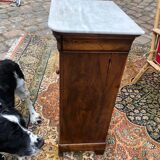 Bedside louis philippe in walnut and marble