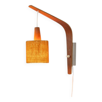 Applique en contreplaqué et sisal (Danemark, années 1960).