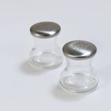 Wilhelm Wagenfeld Mid-Century Max & Moritz Salt Pepper Shakers, WMF, 1950s