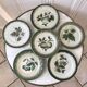 Lot de 6 assiettes à dessert en barbotine Pexonne début XXème