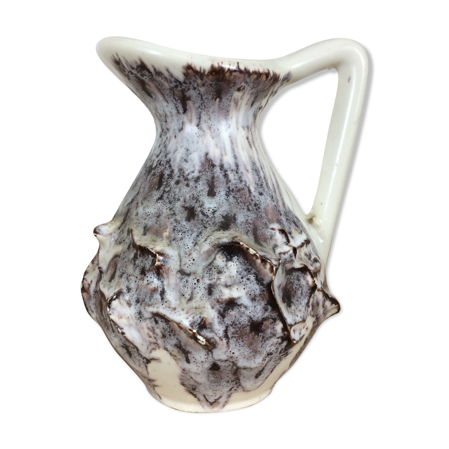 Vintage ceramic organic vase, signed