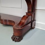 Antique french flame mahogany console table c1830