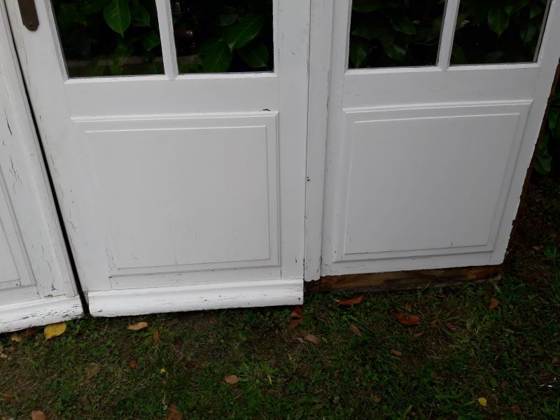 Oak arched bay window door H219xW267,5 small tiles