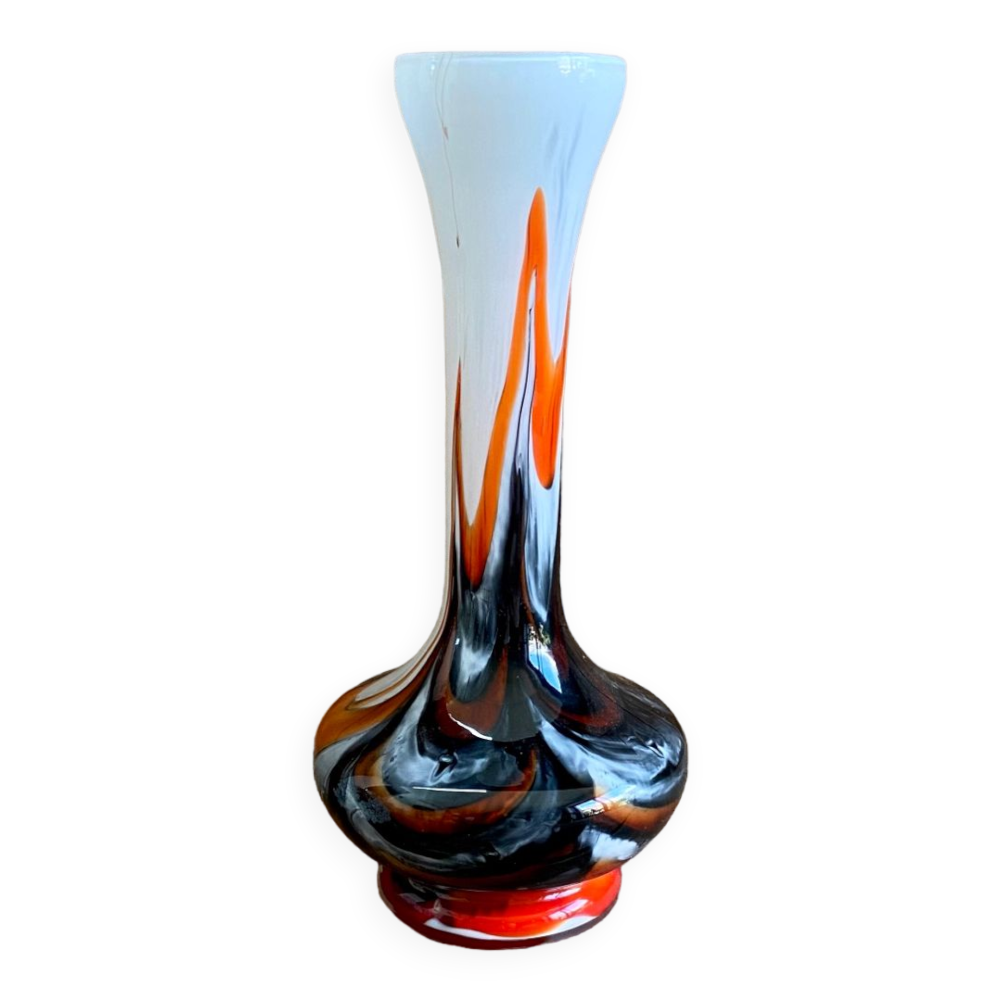 Opaque glass vase