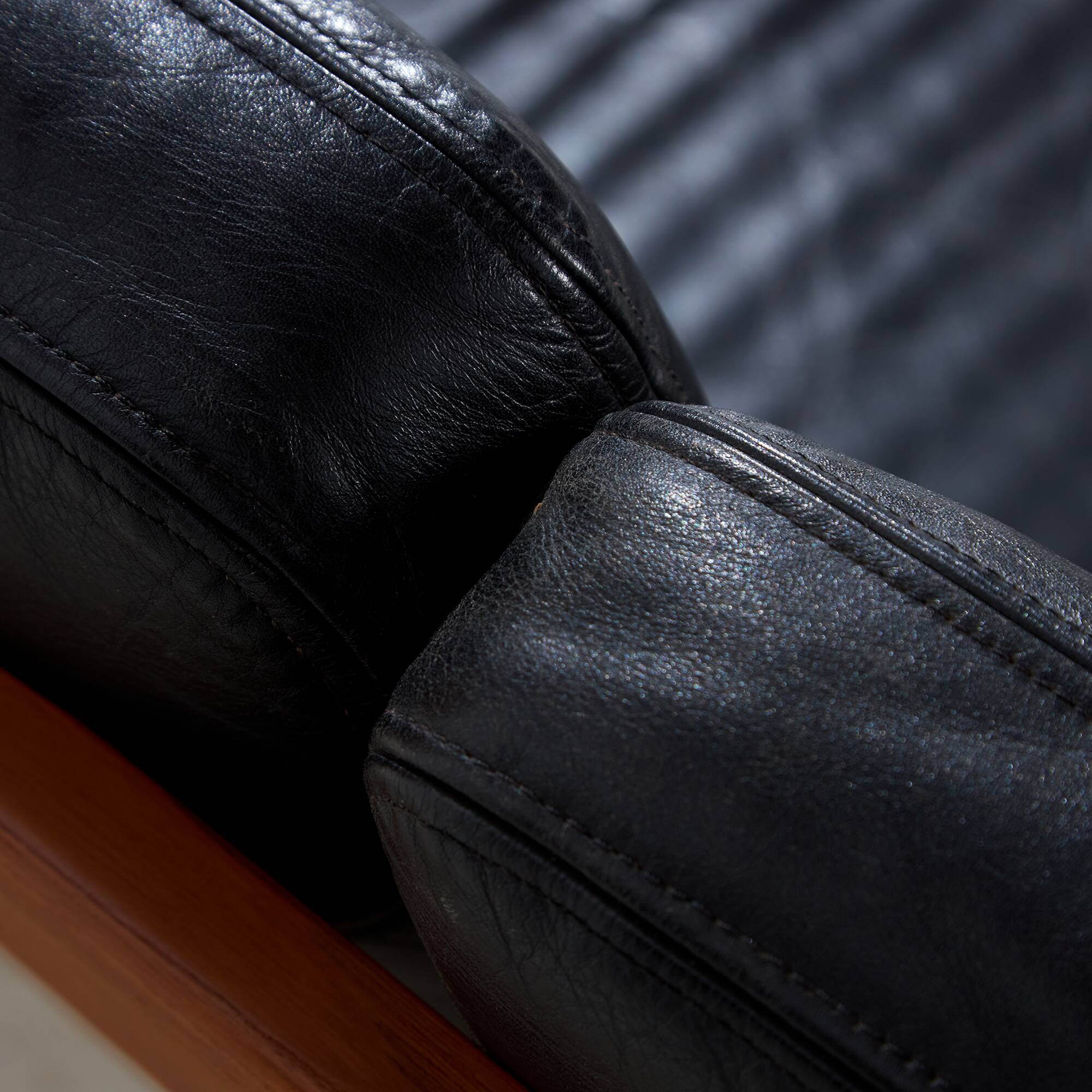 Senator Leather Sofa Set by Ole Wanscher for France & Søn, 1960s, Set of 3 (MK10221)