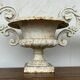 Pair of cast iron garden vases late nineteenth