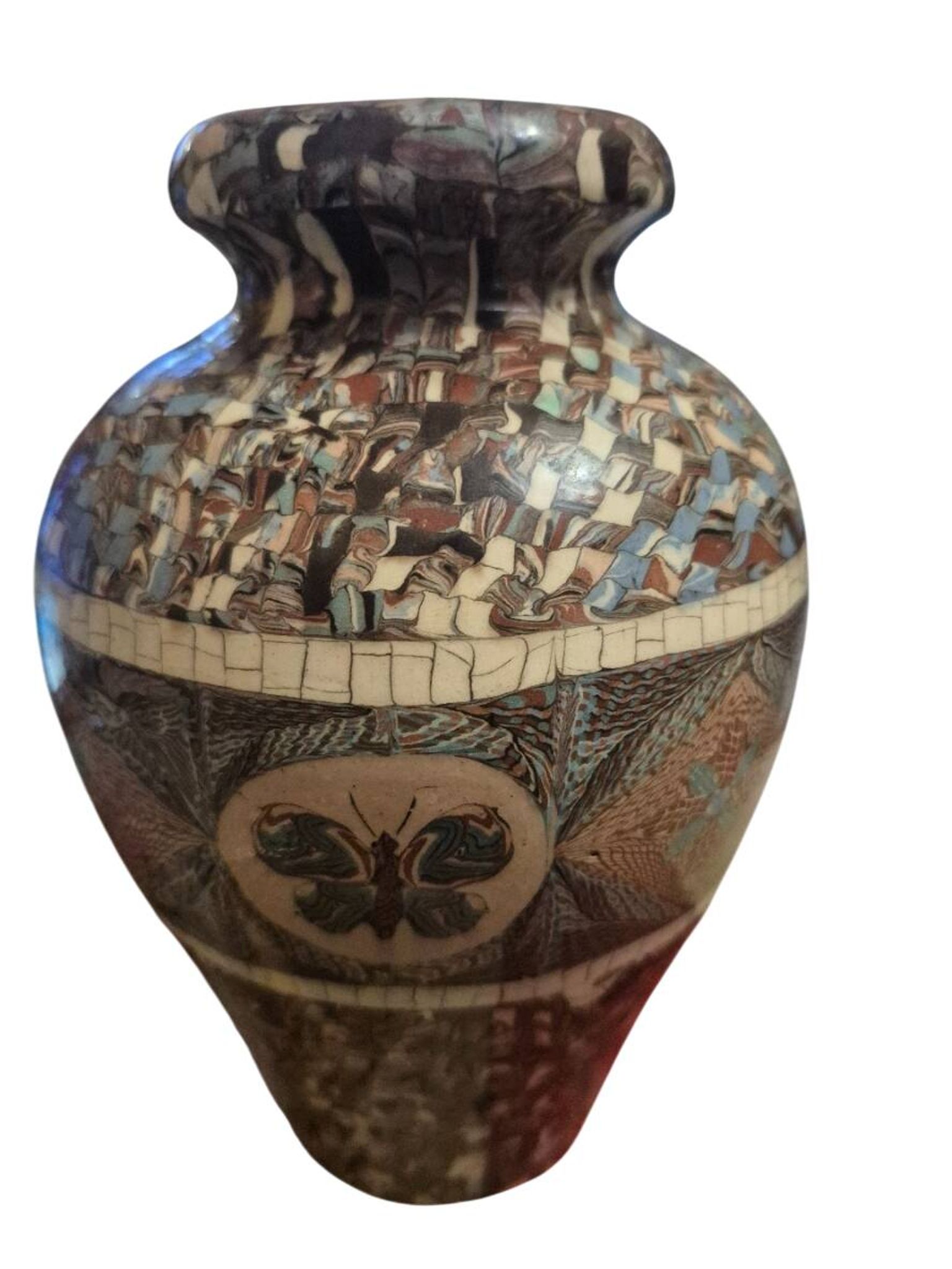 Large vase signed Jean Germino Vallauris