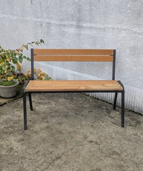 Bench with backrest
