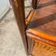 Shelves library in rattan and vintage cannage 70s