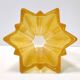 Art Deco Star Shaped Yellow Glass Vase Attributed to Pierre D'Avesn for Daum