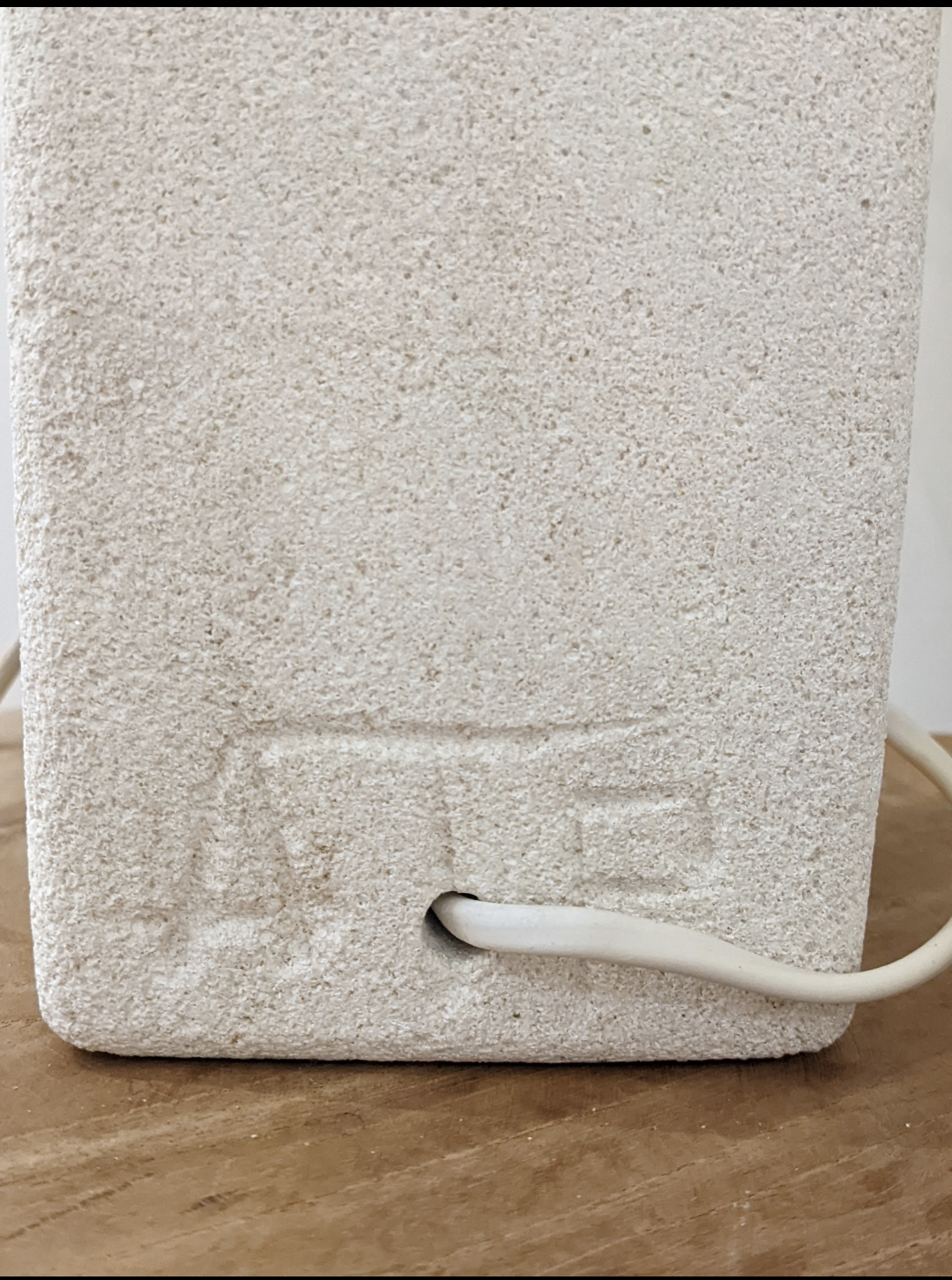 Table lamp Albert Tormos vintage carved stone sculpture