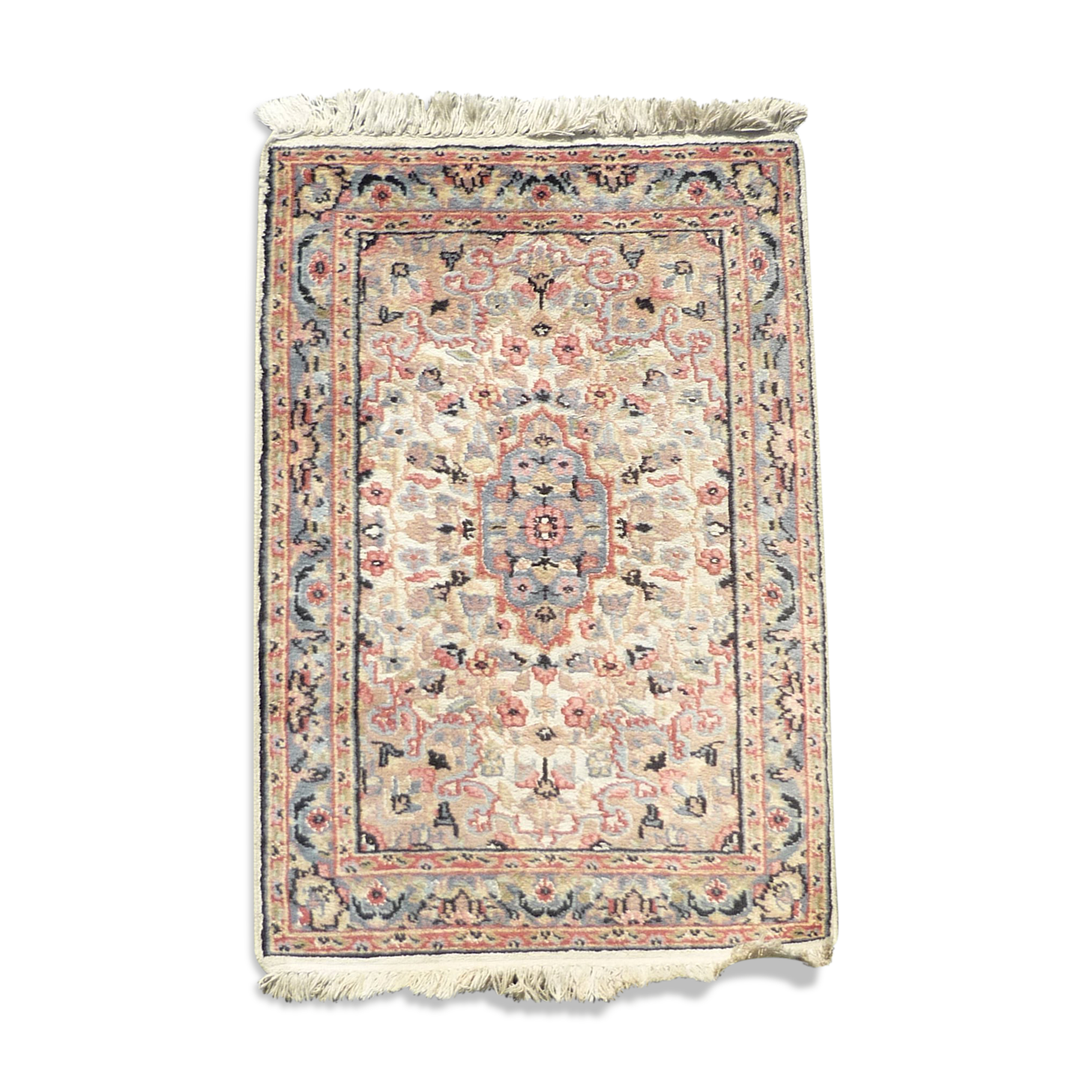 Persian wool and silk carpet